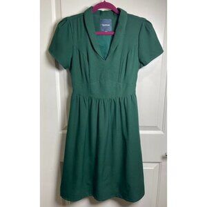 ModCloth Womens Green Fit & Flare Dress Sz Small - Chic Office  Retro